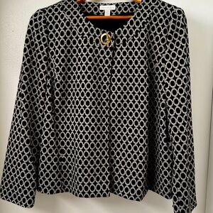 Black and White cape suit jacket